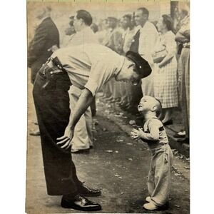 Vintage Police Community Trust Moment Officer with Child Photo Print Ad 1972